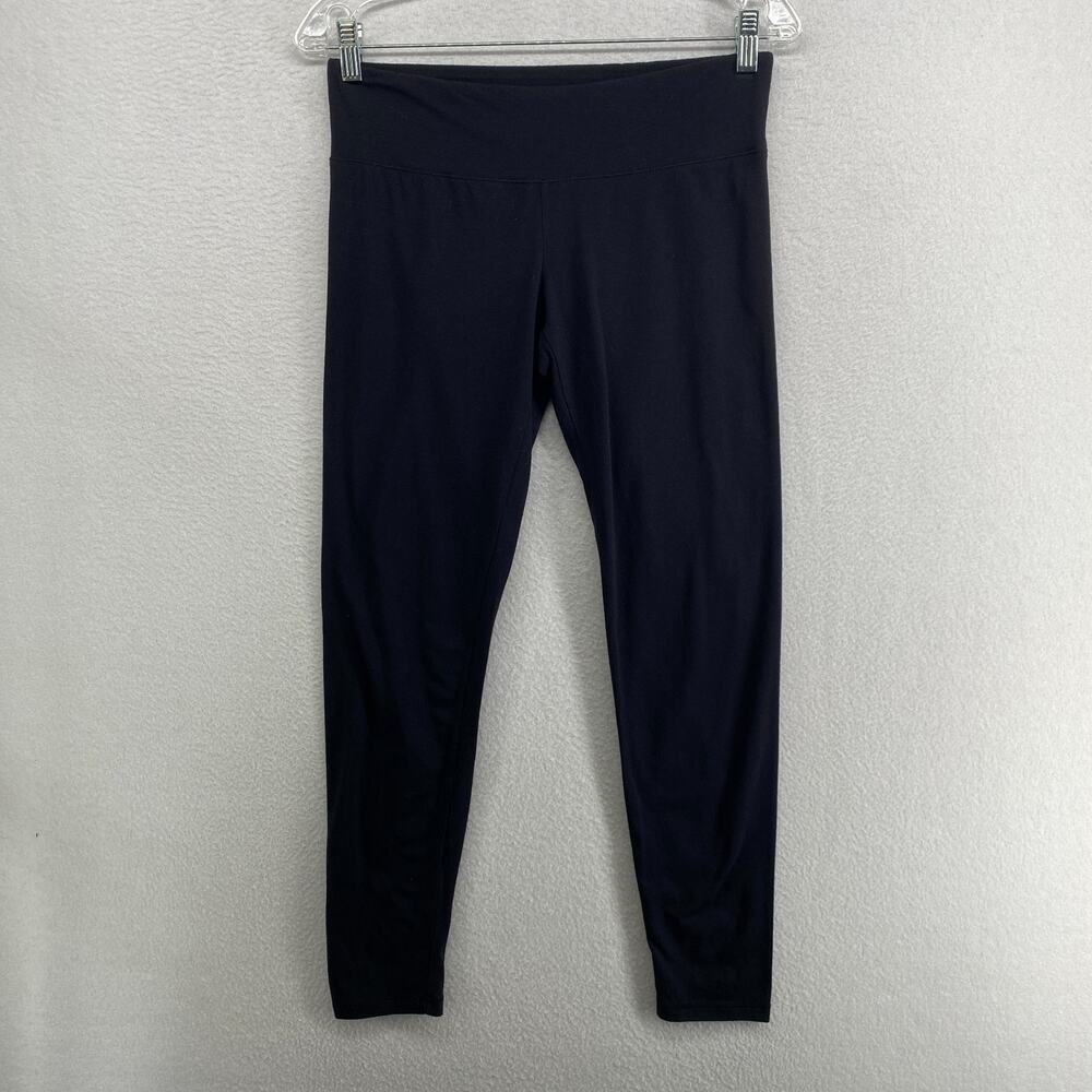 EILEEN FISHER Pants S Stretch Organic Cotton Jersey Slim Leggings Black USA